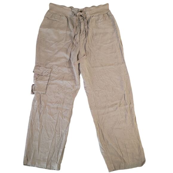 Soft Surroundings Weekender Cargo Pants XL Beige Boho Chic Relaxed Polished - Picture 1 of 8